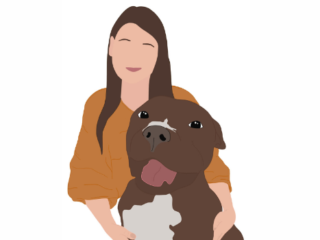 Illustration of Jersey Pets Rescue with Pitbull Dog