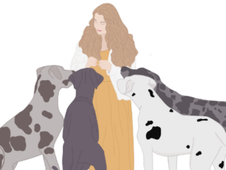 Illustration of Erika from One Dane at a Time