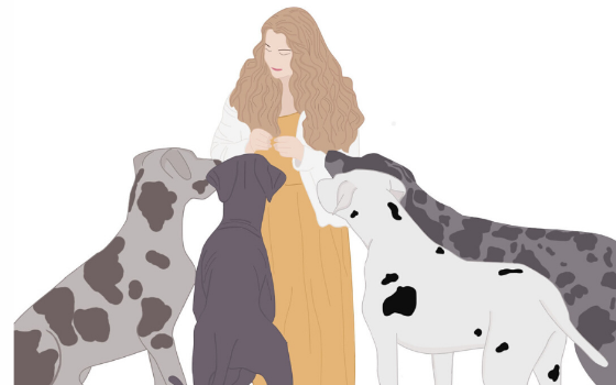 Illustration of Erika from One Dane at a Time