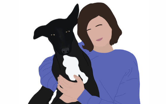 Illustration of Helen Summerfield-Brown from Stray Dog Support