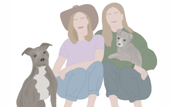 Illustration of Lauren Anton & McKenzie Smith from Saving Hope Animal Rescue