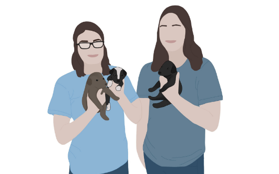 Illustration of Sarah Roehm and Beth Stembridge of Fixing the Boro