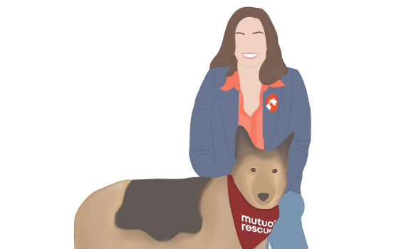 Illustration of Carol Novello of Mutual Rescue
