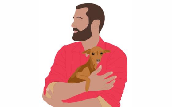 Illustration of Zach Skow from Marley's Mutts
