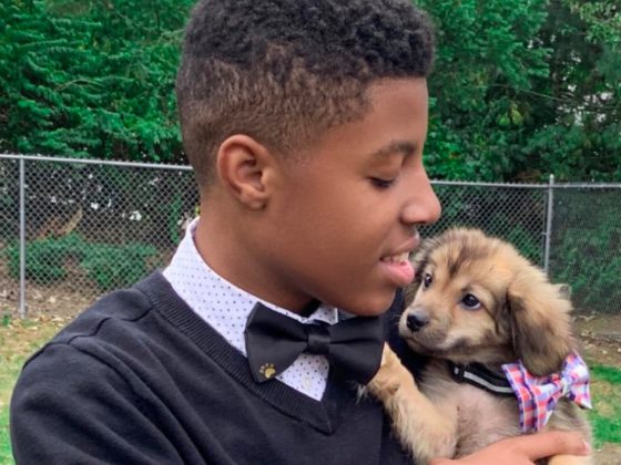 Sir Darius Brown with dog