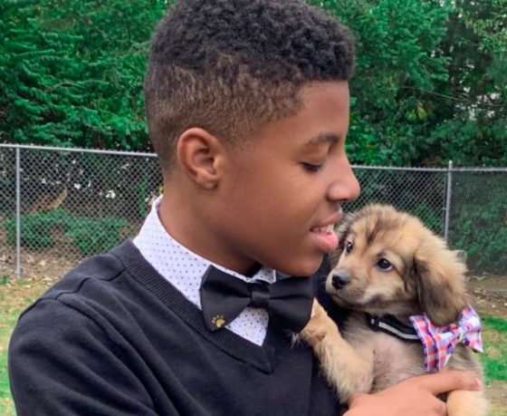 Sir Darius Brown with dog