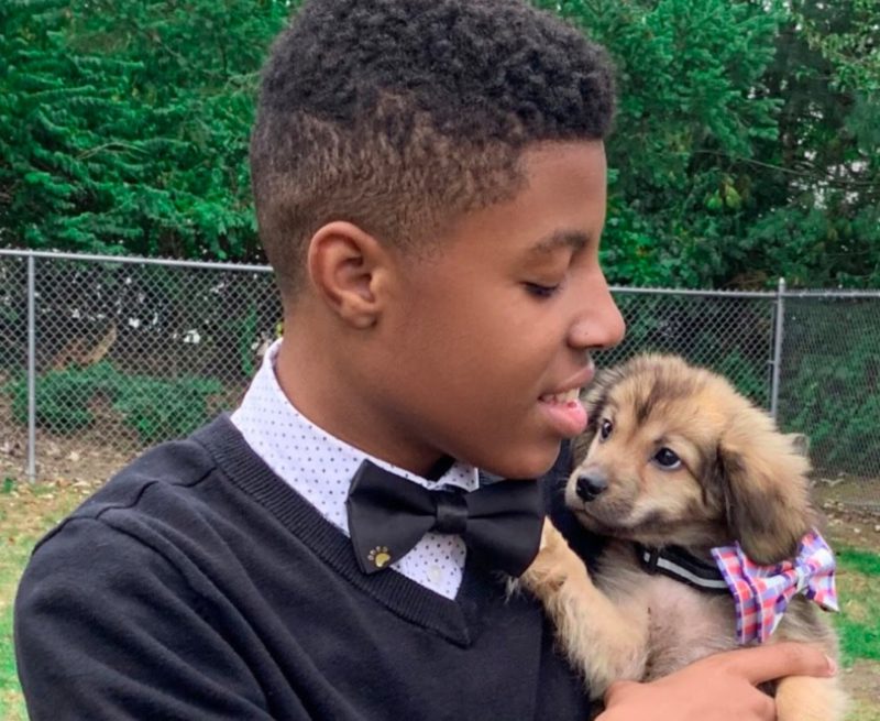 Sir Darius Brown with dog