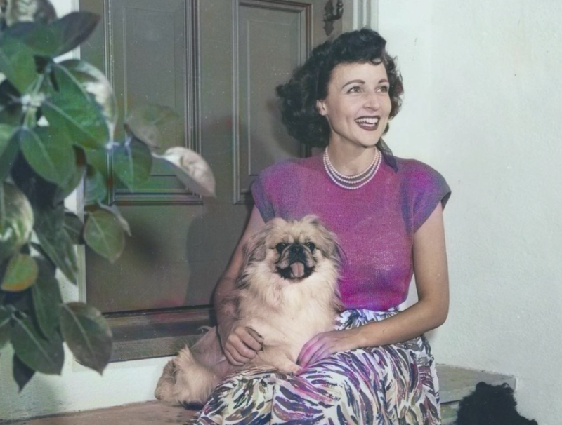 Betty White and Dog