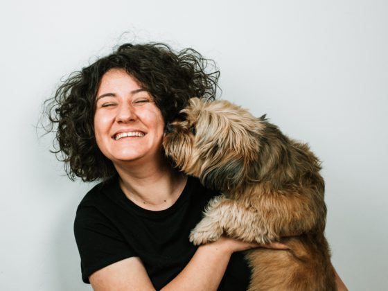 woman with dog