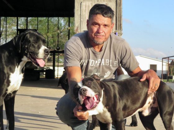 man with dog