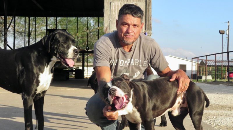 man with dog